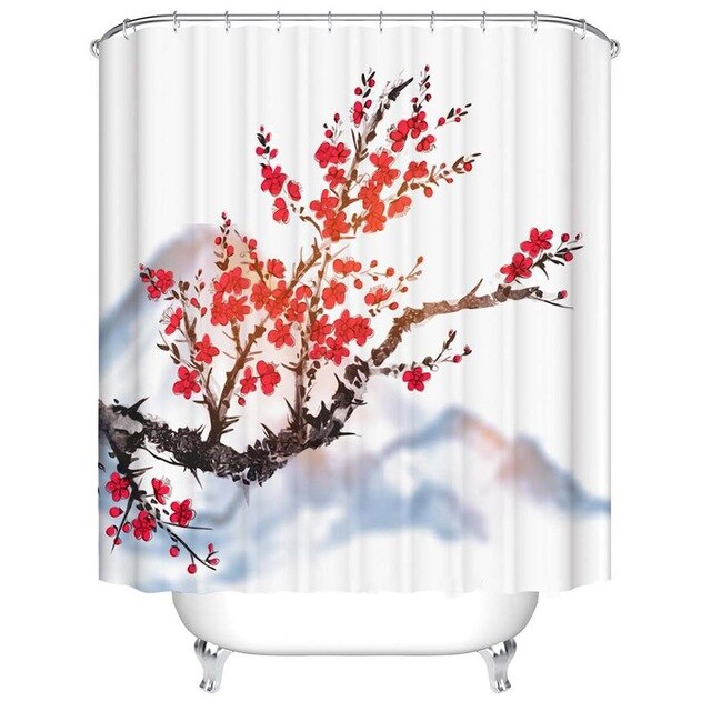 Shower Curtain Sakura in Blossom (6 Images)