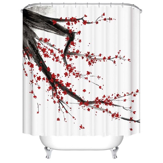 Shower Curtain Sakura in Blossom (6 Images)