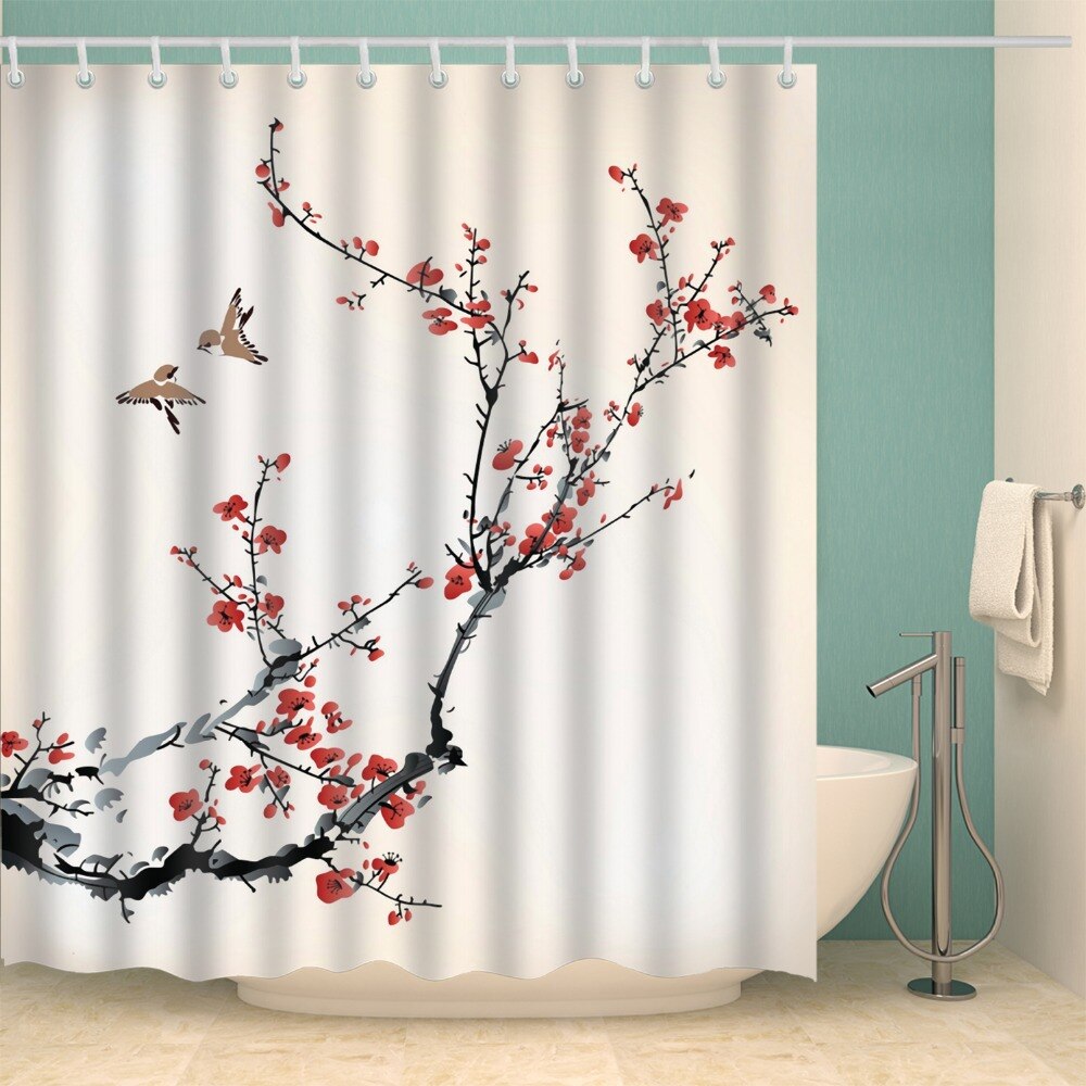 Shower Curtain Sakura in Blossom (6 Images)