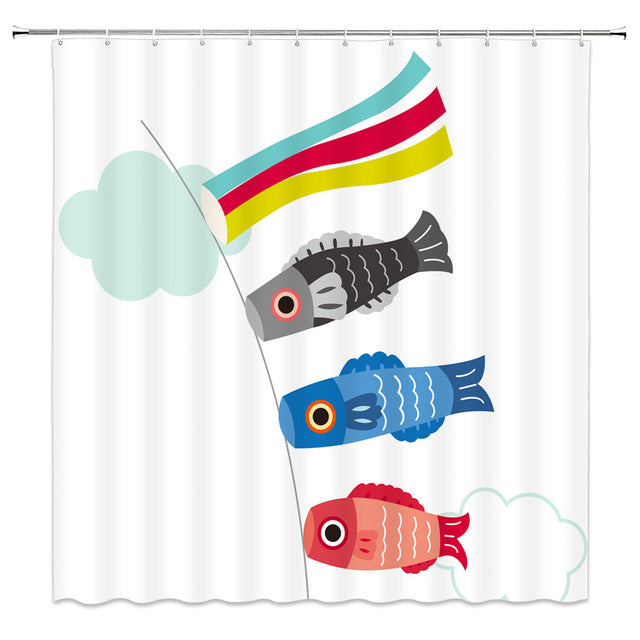 Shower Curtain Koinobori Flags (4 sizes)