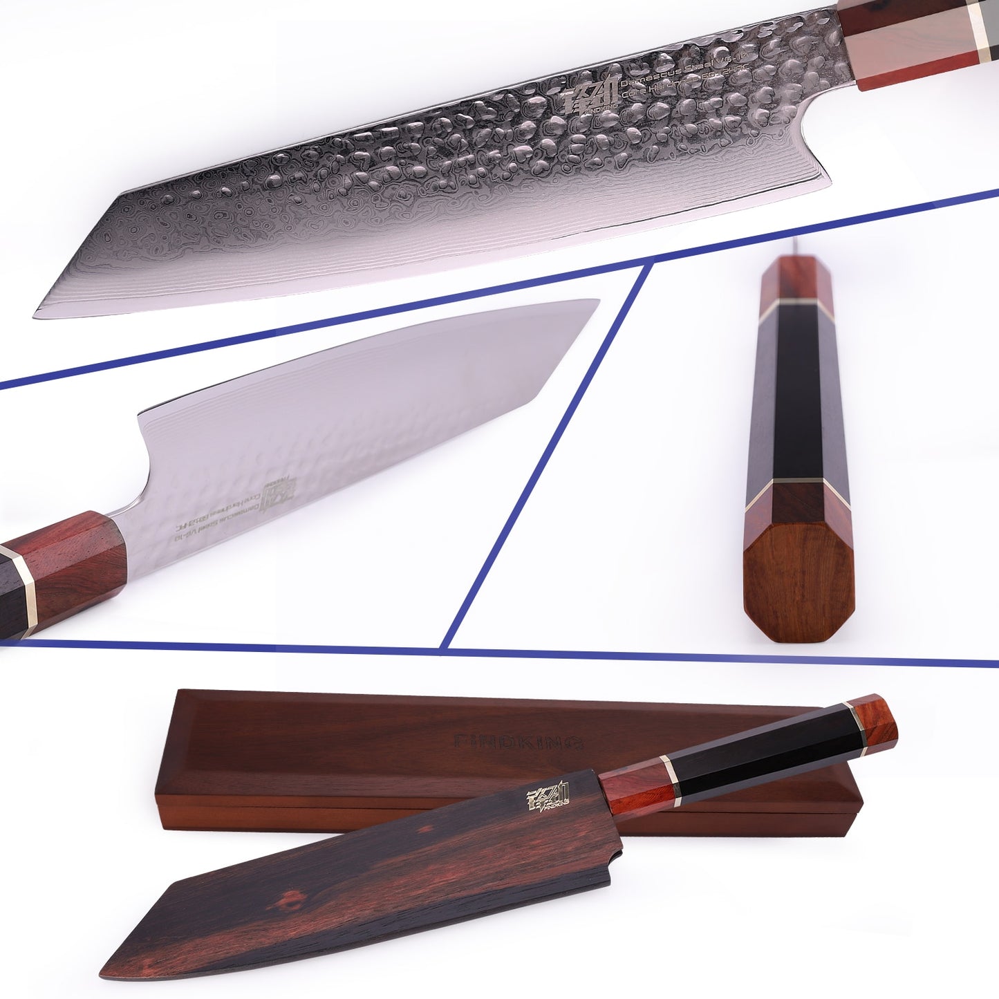 Kiritsuke Damasco Cuchillo Ise
