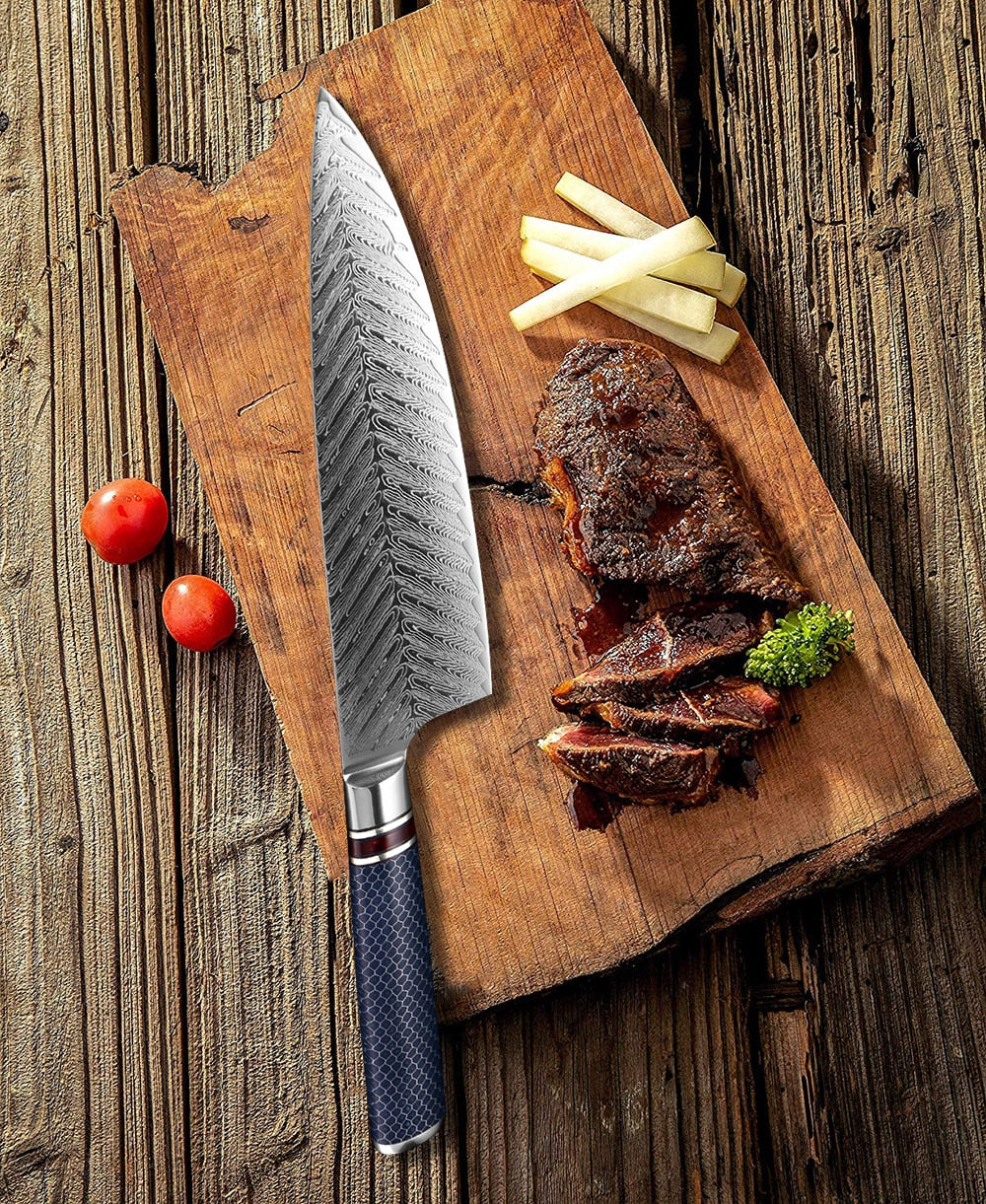 Damascus Steel Knife Morioka