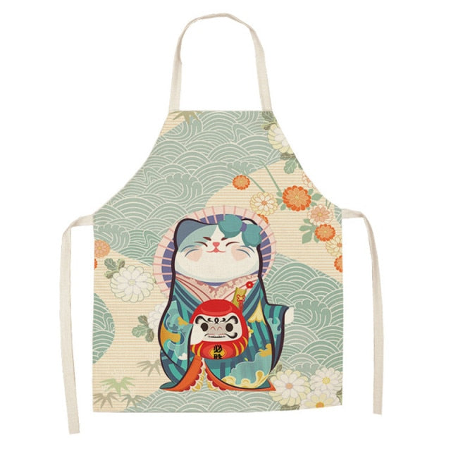 Delantal Gato de la Suerte Cocina