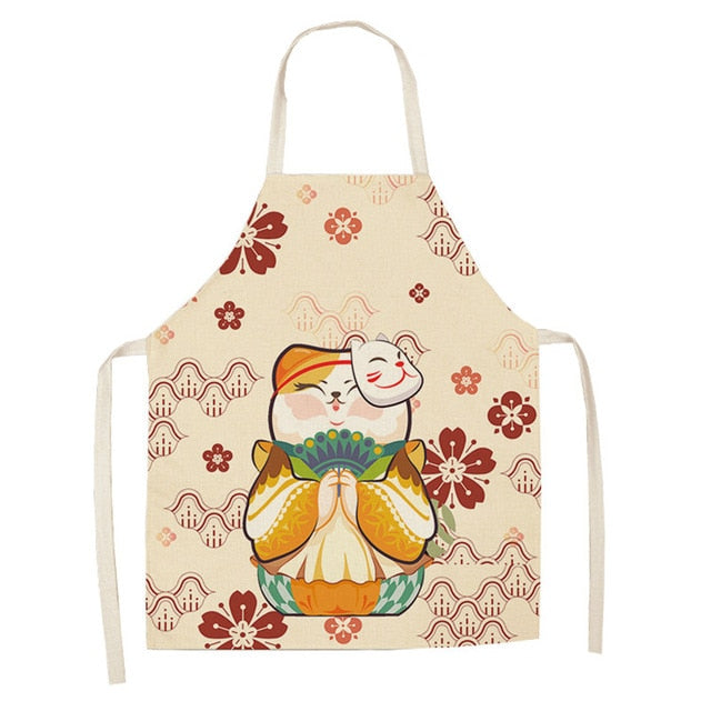 Delantal Gato de la Suerte Cocina