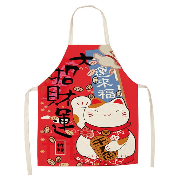 Delantal Gato de la Suerte Cocina