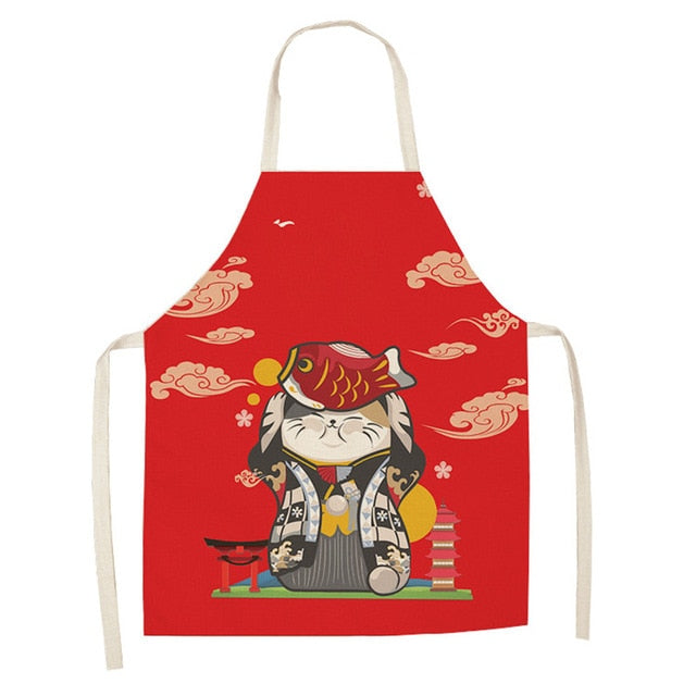 Delantal Gato de la Suerte Cocina