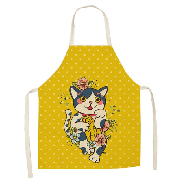Delantal Gato de la Suerte Cocina