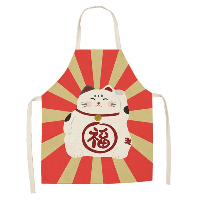 Delantal Gato de la Suerte Cocina