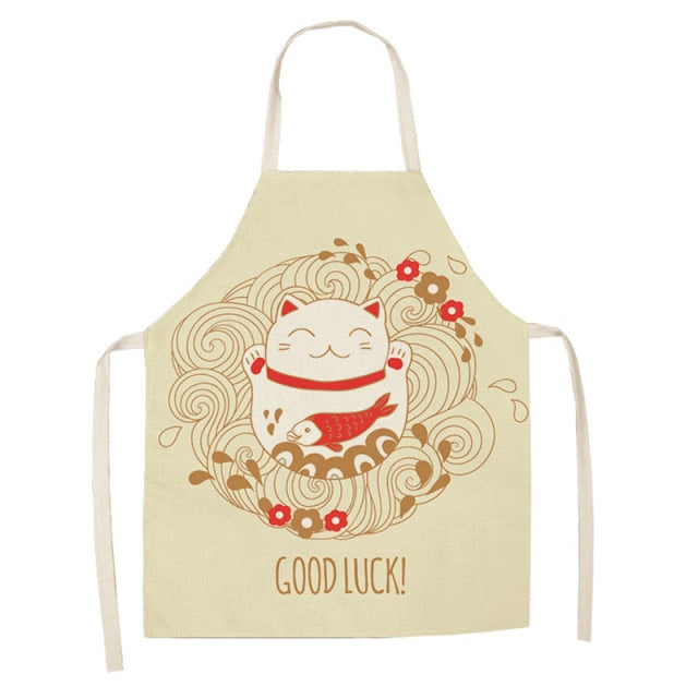 Delantal Gato de la Suerte Cocina