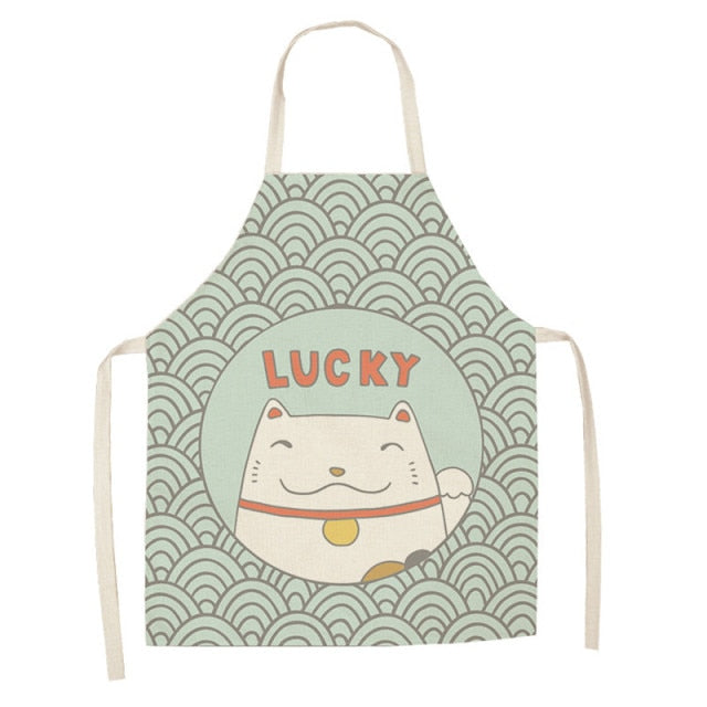 Delantal Gato de la Suerte Cocina