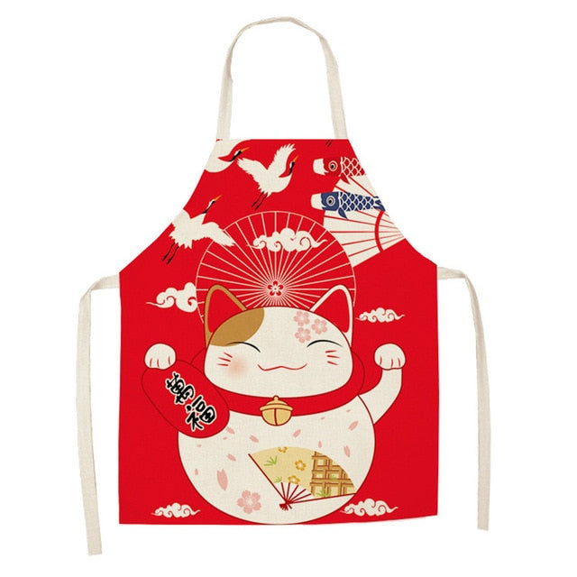 Delantal Gato de la Suerte Cocina
