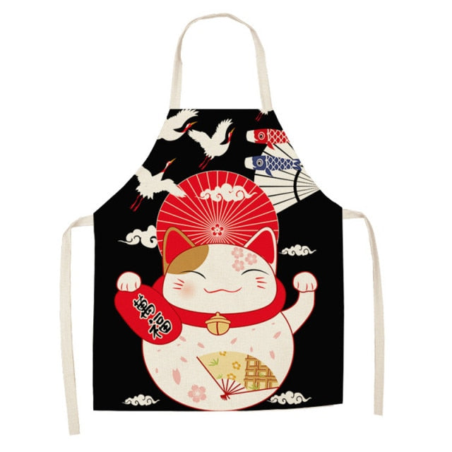 Delantal Gato de la Suerte Cocina