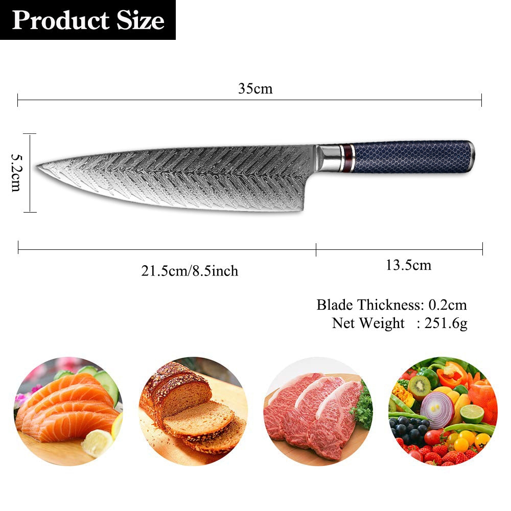 Damascus Steel Knife Morioka