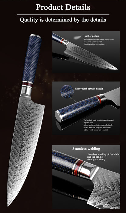 Damascus Steel Knife Morioka