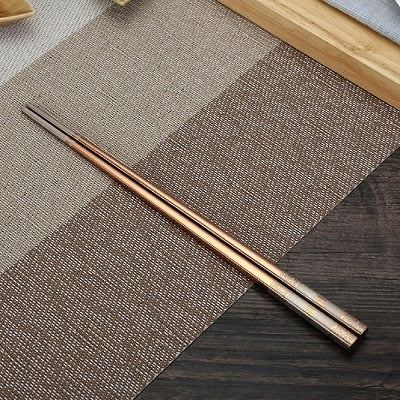 1 Pairs of Metal Chopsticks Shirasawanum (4 Colors)