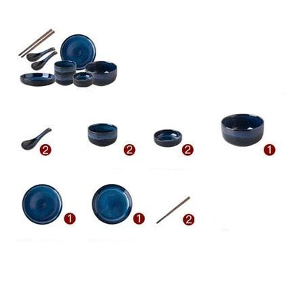 Juego de Vajillas Utsugi (5 Juegos)