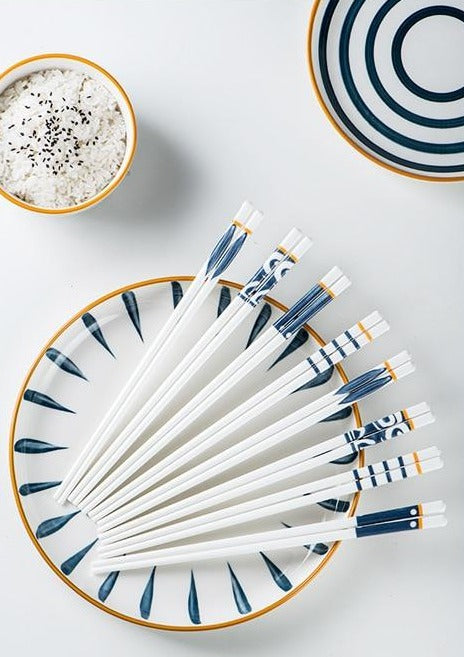 5 Pairs Chopsticks Set Koraiensis (4 Colors)