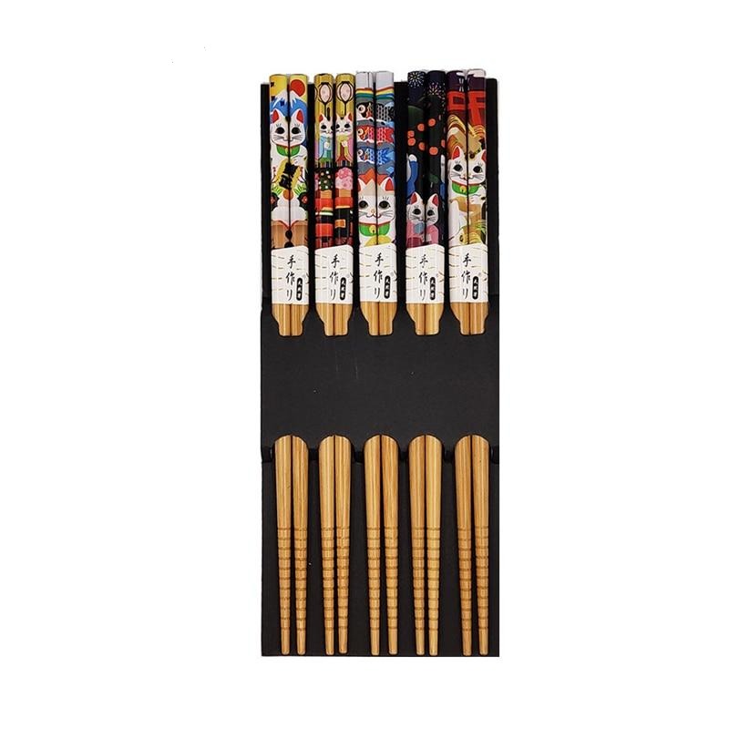 5 Pairs of Chopsticks Set Alcock (15 Colors)