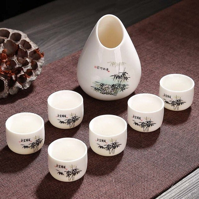 Set Tazze Sake In Ceramica HEMOTON - Coppette Portasake Per Bevande Con Design Elegante (Colori Assortiti) - Foto 7