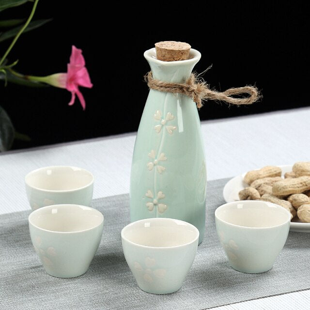 Sake Set Kaikoma (5 Colors)