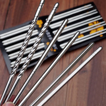 5 Pairs of Metal Chopsticks Stellata (3 Models)