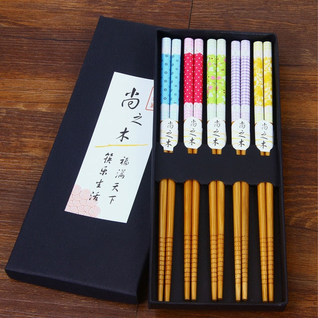 Set de 5 Pares de Palillos Wiesneri (9 Colores)