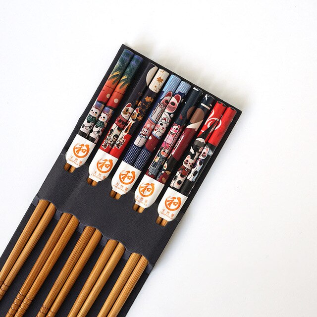 5 Pairs of Chopsticks Set Alcock (15 Colors)