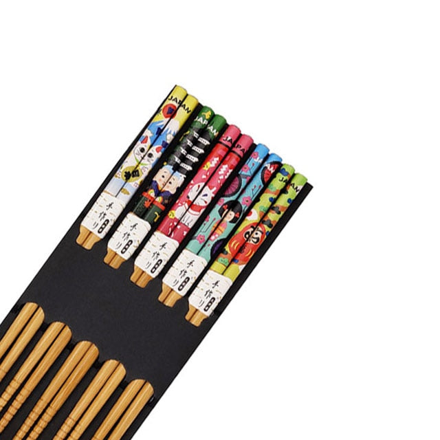 5 Pairs of Chopsticks Set Alcock (15 Colors)