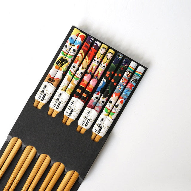 5 Pairs of Chopsticks Set Alcock (15 Colors)