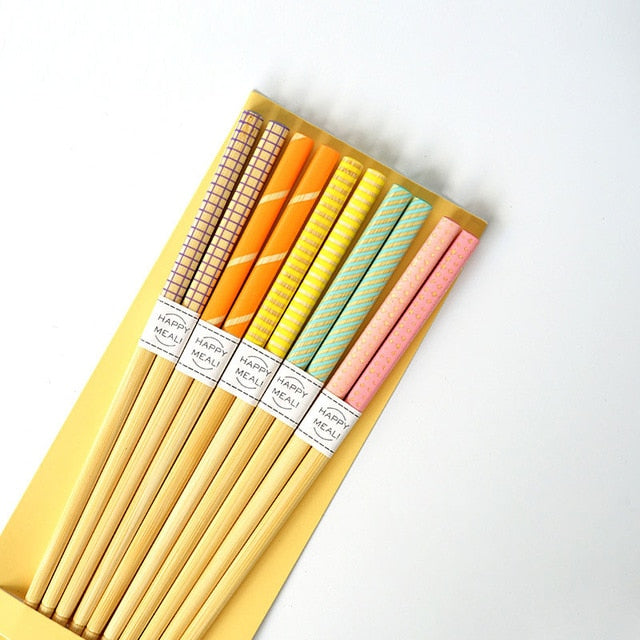 5 Pairs of Chopsticks Set Alcock (15 Colors)