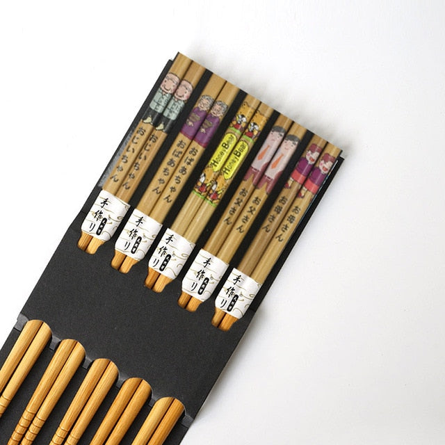 5 Pairs of Chopsticks Set Alcock (15 Colors)