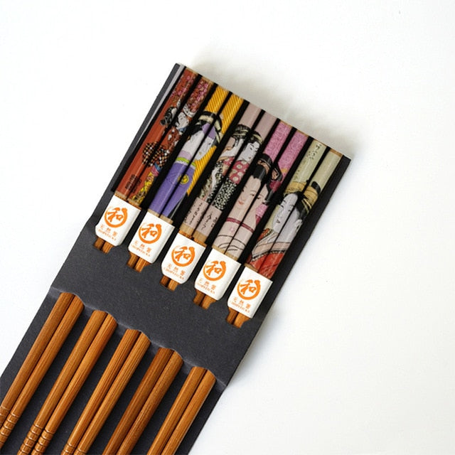 5 Pairs of Chopsticks Set Alcock (15 Colors)