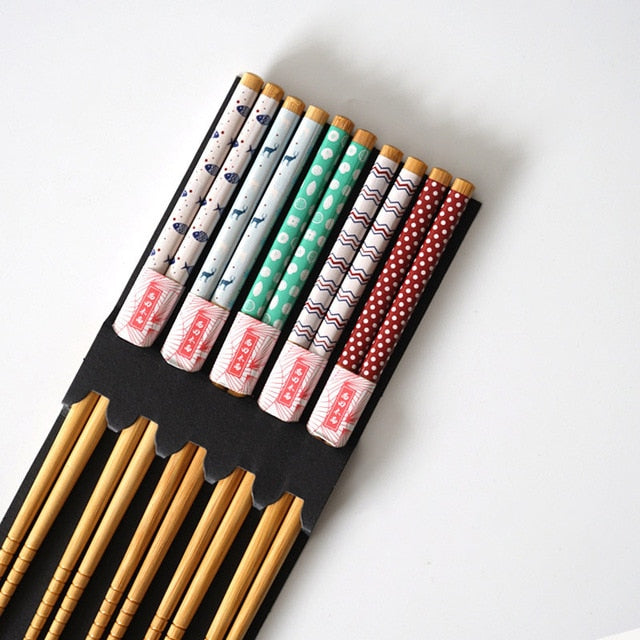 5 Pairs of Chopsticks Set Alcock (15 Colors)
