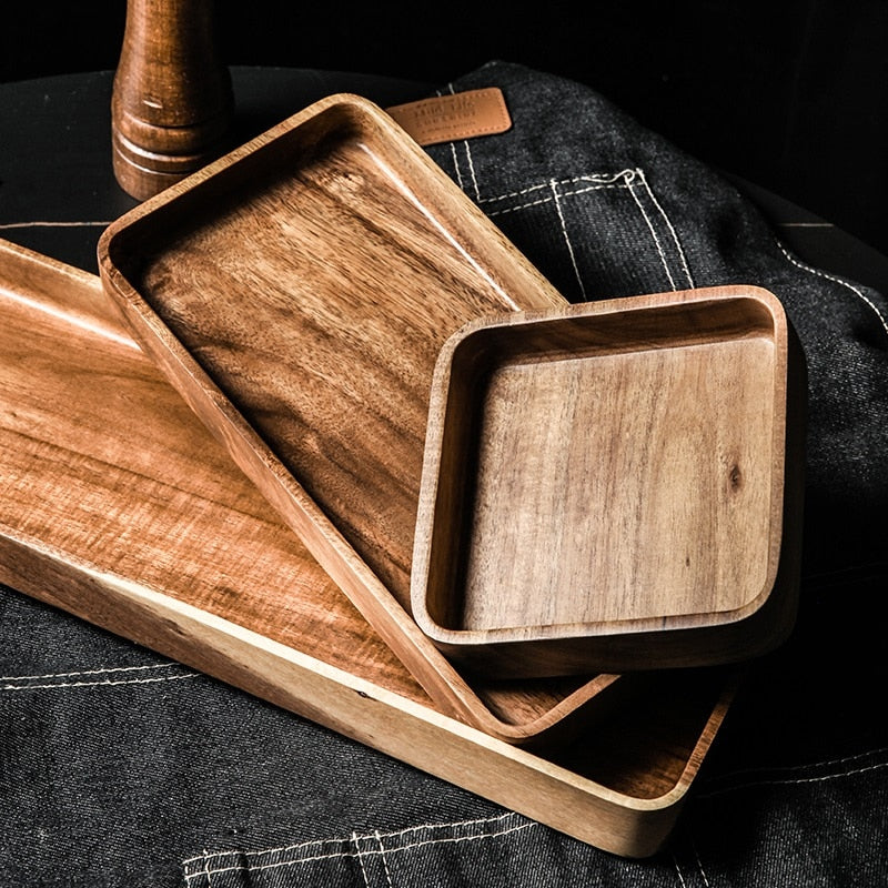 Wood Tray Hiragatake (6 Sizes)