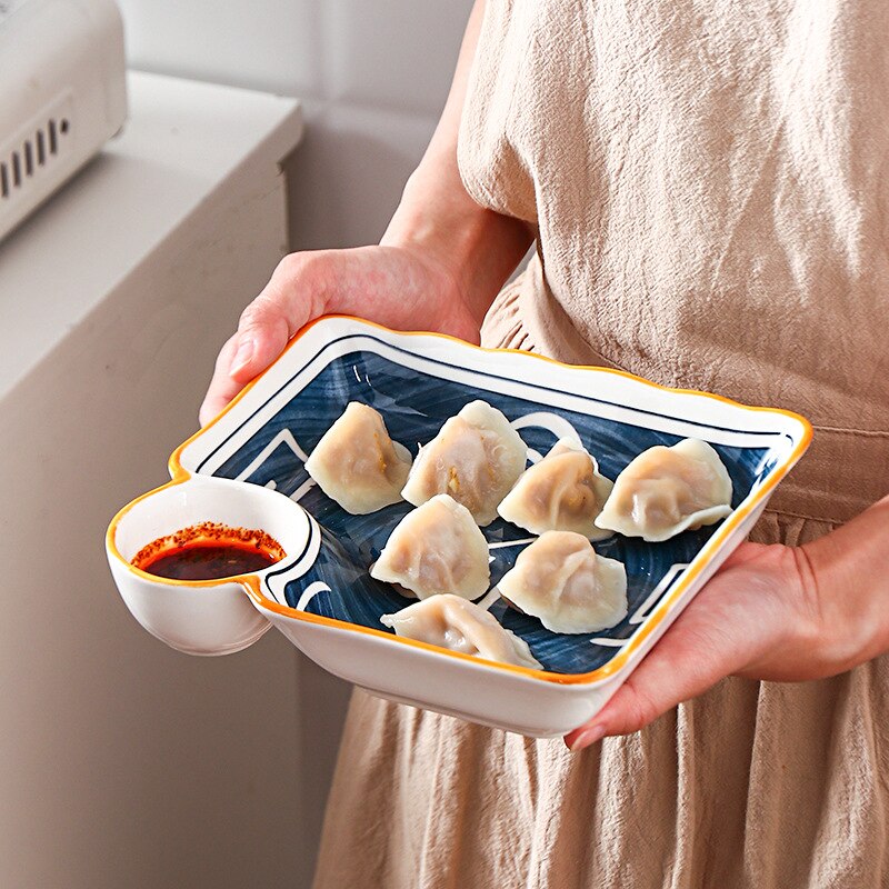 Plate with Sauce Bowl Hotaka (4 Colors)