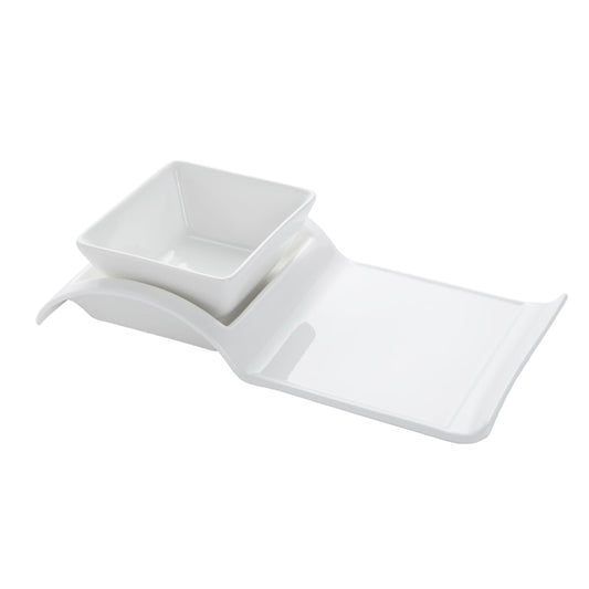 Plate with Sauce Bowl Tomuraushi (2 Sizes)