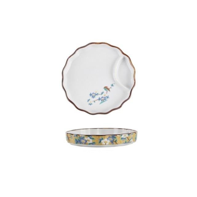 Plate with Sauce Bowl Nyū (4 Colors and 4 Sizes)