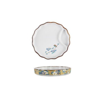 Plate with Sauce Bowl Nyū (4 Colors and 4 Sizes)