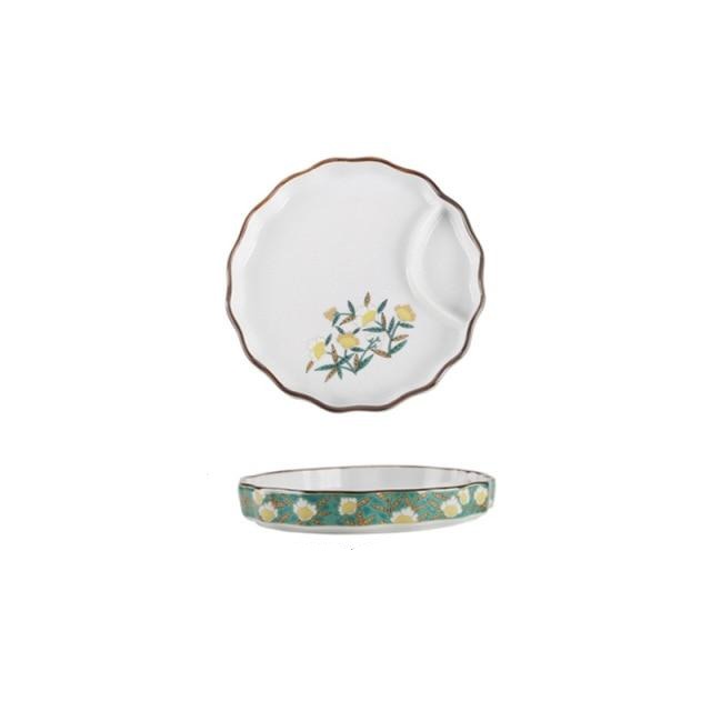 Plate with Sauce Bowl Nyū (4 Colors and 4 Sizes)