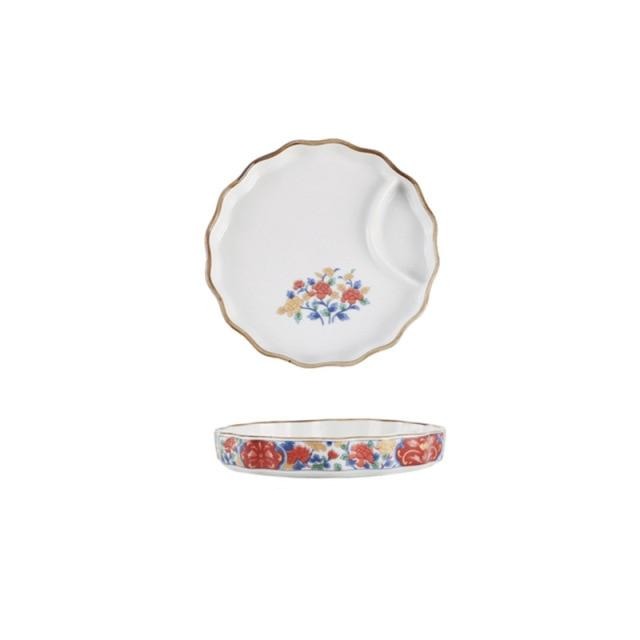 Plate with Sauce Bowl Nyū (4 Colors and 4 Sizes)