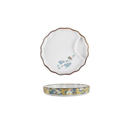 Plate with Sauce Bowl Nyū (4 Colors and 4 Sizes)