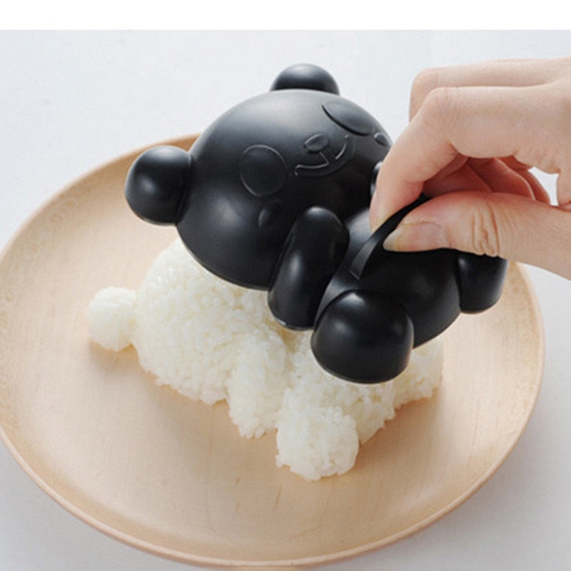 Japanese Sushi Nori Maki Rice Mold Roll Kit Panda Head for Egg Mol
