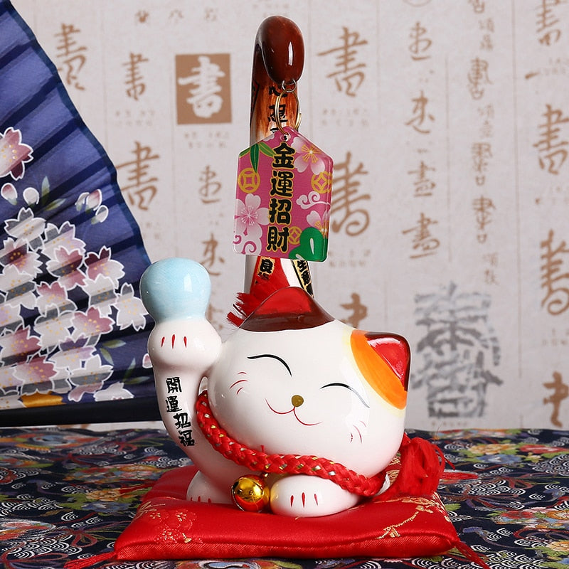 Maneki Neko Hanasaki (3 Colores) - Huchas Japonesas - My Japanese Home