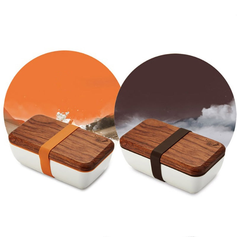 Caja Bento Nihei (2 Colores con Abrazaderas de Caucho)