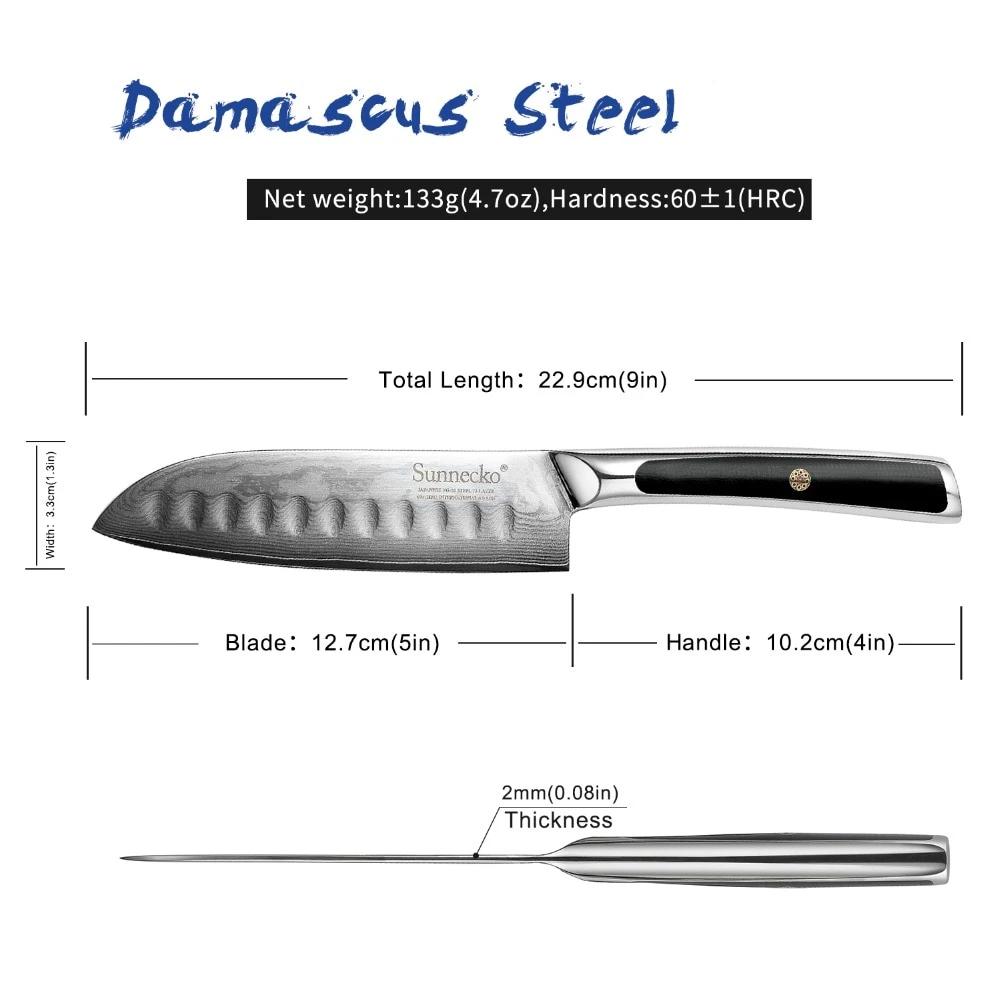 Cuchillo de Damasco Santoku Kosaka