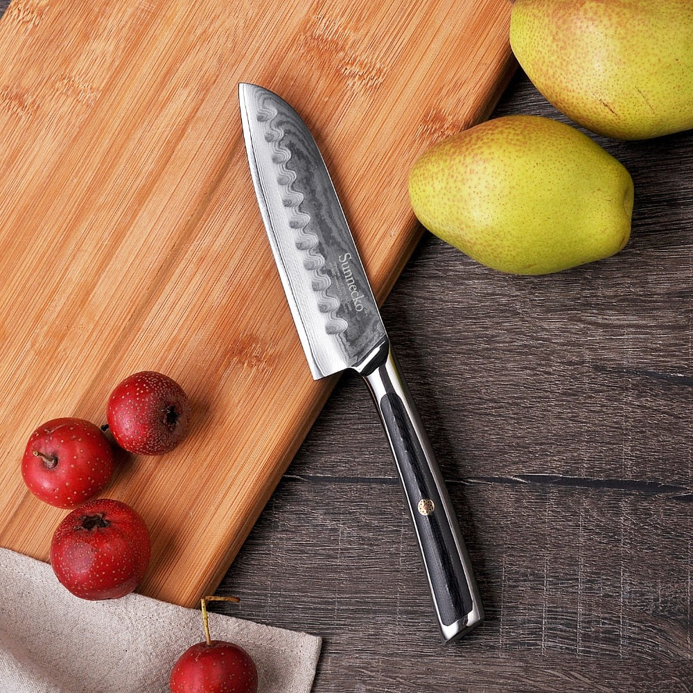 7 Damascus Santoku Knife