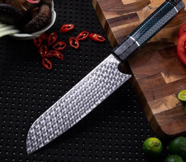 Cuchillo de Damasco Santoku Saitama