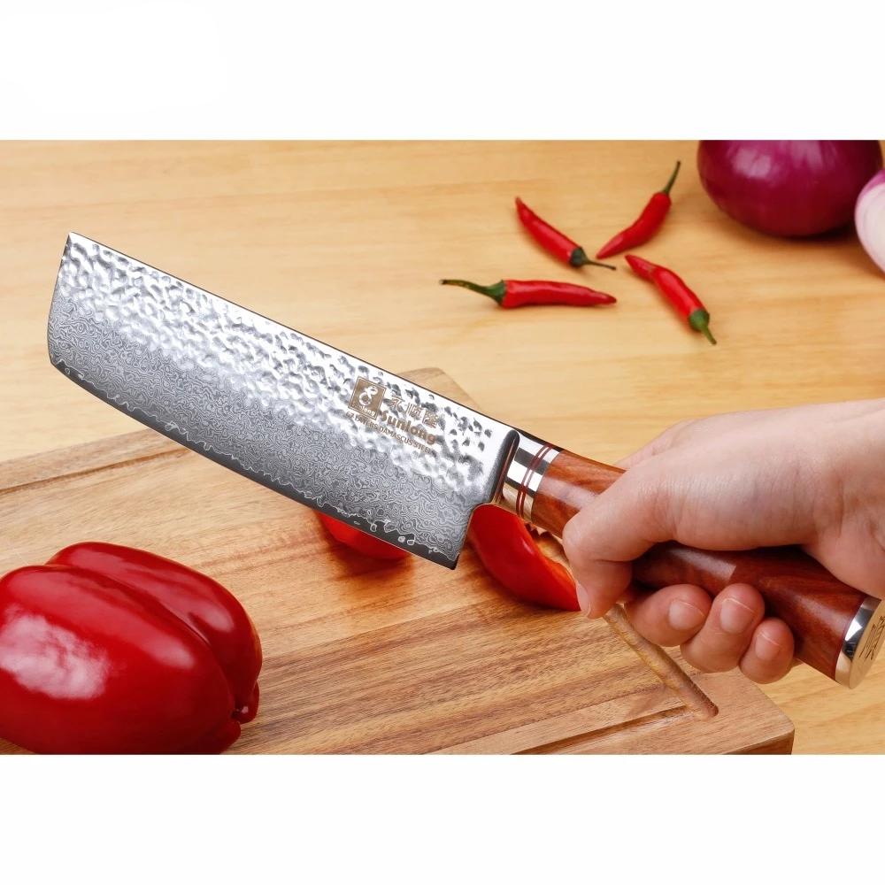Cuchillo de Damasco Nakiri Aomori