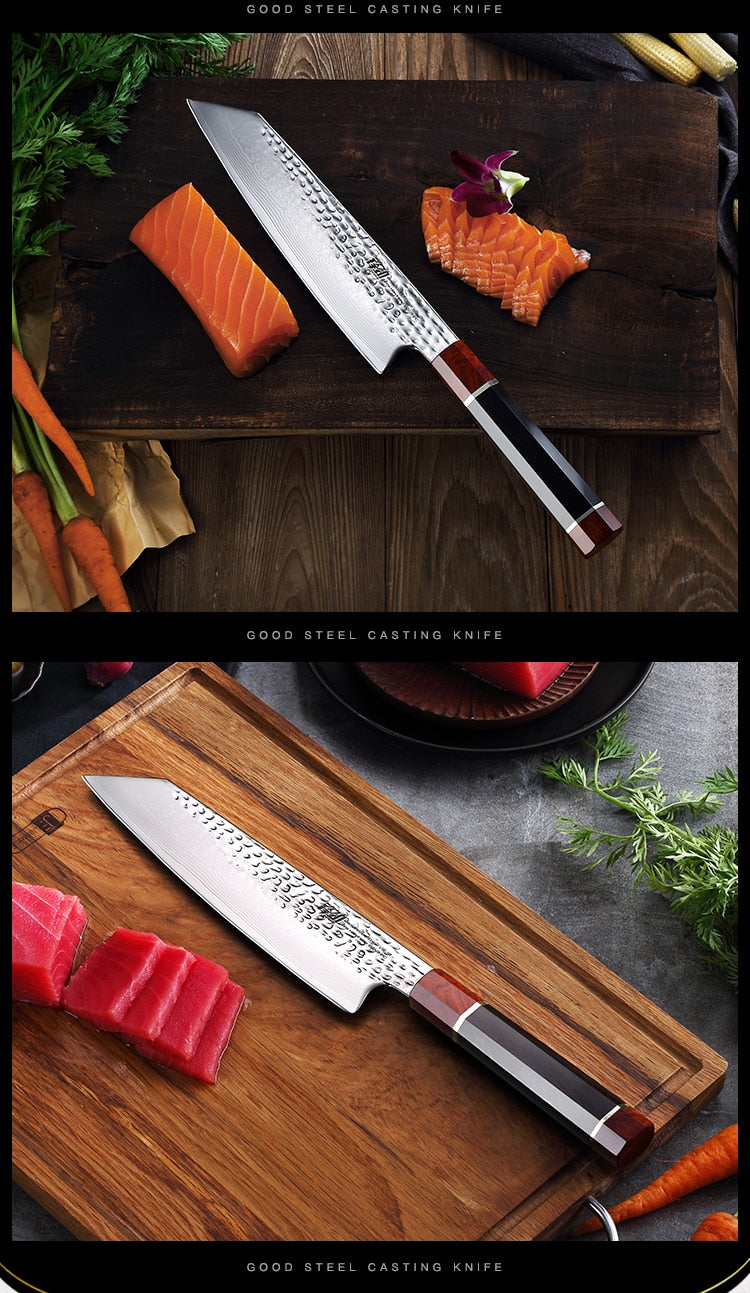 Kiritsuke Damascus Steel Knife Ise