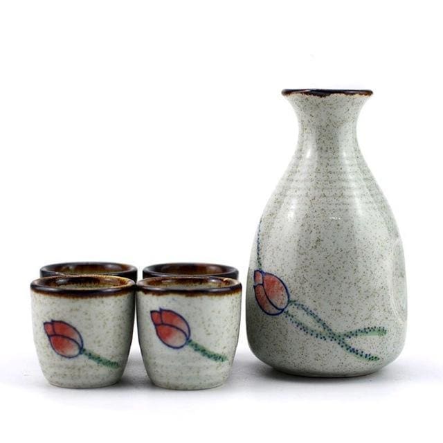 Sake Set Funabashi - Bottle & 4 cups - Sake
